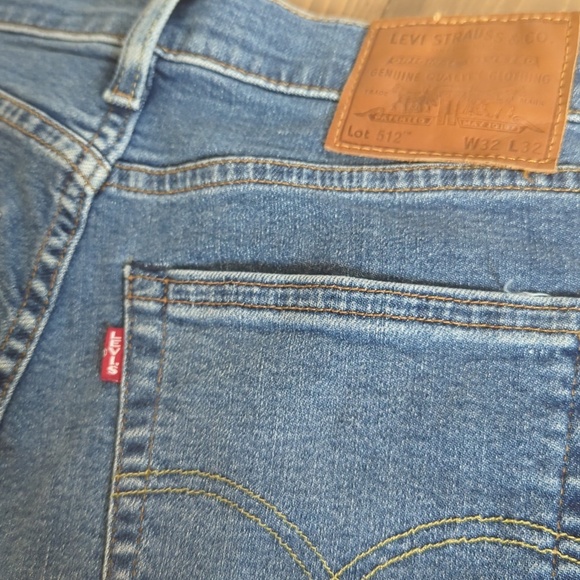 Levi’s Men’s 512 Taper Fit Distressed Jeans SZ 32 - Picture 5 of 8